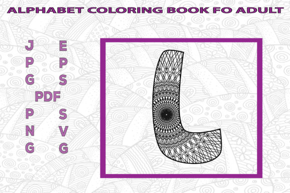 Alphabet Coloring Book Adult L: Graphics&Coloring Pages Amp