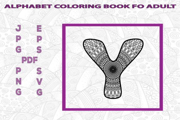 Alphabet Coloring Book for Adult - Y | Graphics & Coloring Pages Amp