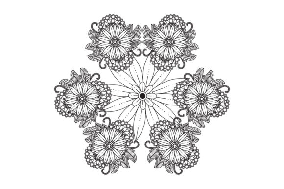 Floral Coloring Book Page: An Embroidery Designer's Take