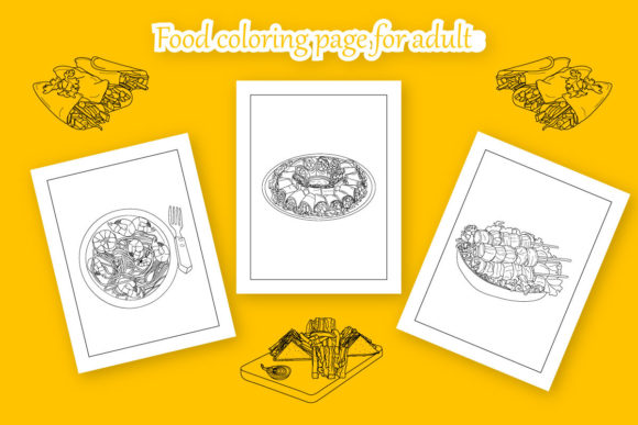 Food Coloring Page for Adults V-1: Graphics & Coloring Pages Amp Review