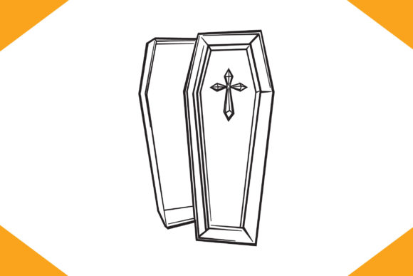 Halloween Coffin Coloring: Graphics & Coloring Pages Amp