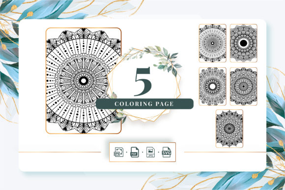 KDP Coloring Pages Bundle Pack 24 for Embroidery Projects