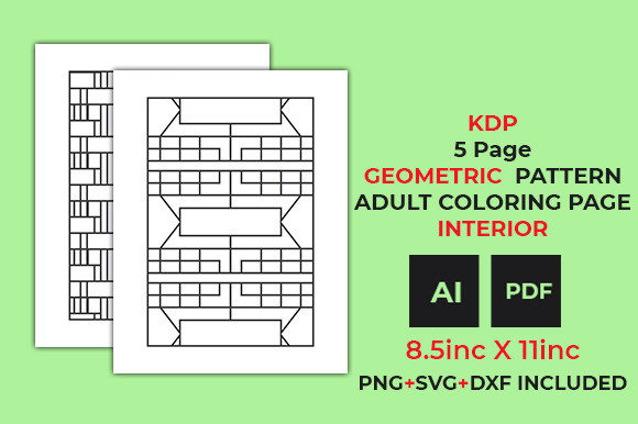 KDP Geometric Coloring Page 1: Graphics & Coloring Pages Amp