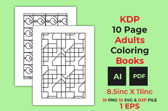 KDP Line Arts Adults Coloring Books: Graphics & Coloring Pages Amp