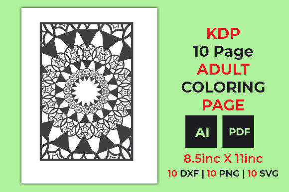 Kdp Mandala Adult Coloring Page: Graphics & Coloring Pages Amp Review