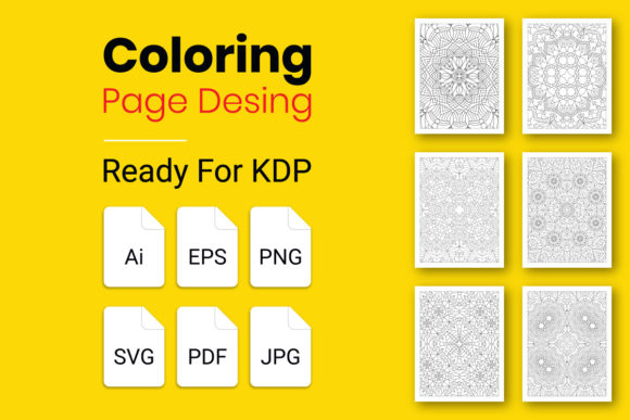 KDP Mandala Pattern V-07: Coloring Pages Amp Graphics
