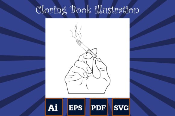Smoking Hand Coloring Books: Graphics & Coloring Pages Amp